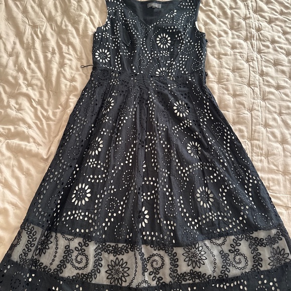 M&S eyelet dress black and white. - Picture 1 of 3